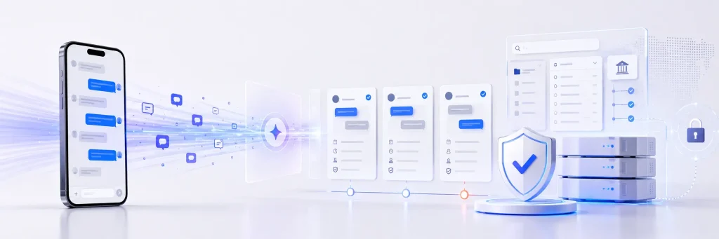 Financial advisor text messages captured, supervised, and retained in a secure archive for RIA compliance.